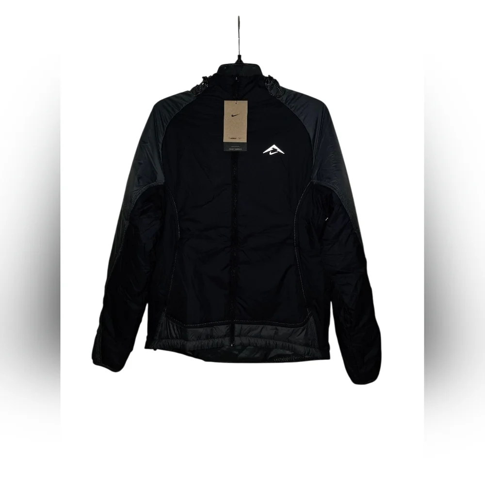 Nike Trail Running Jacket Packable Therma-Fit Black FZ0003-010 Mens Size S